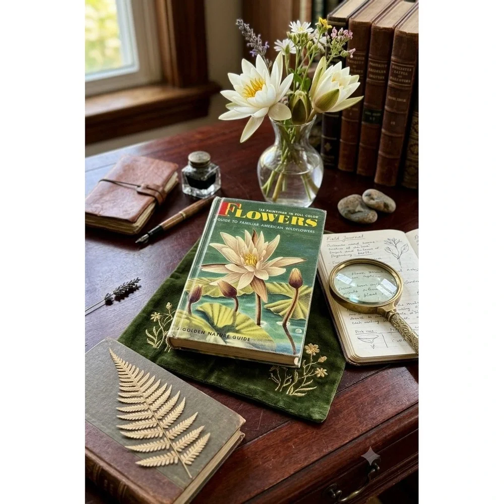 Vintage Flowers Golden Nature Guide Herbert‎ Zim Wildflowers Hardcover Book 591